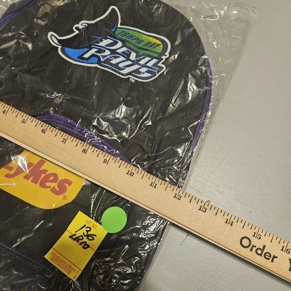 Vintage Tampa Bay Devil Rays Kids Backpack Lykes Back Pack Black Factory sealed
